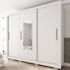 Guarda-roupa 3 Portas 1 Com Espelho 2 Gavetas E Pés Amanda Es