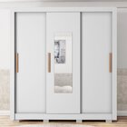 Guarda-roupa 3 Portas 1 Com Espelho 2 Gavetas E Pés Amanda Es