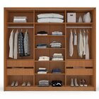 Guarda-roupa 3 Portas 200cm X 220cm Porto Freijo/creme