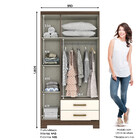 Guarda Roupa 3 Portas 2 Gavetas Açaí Henn