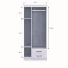 Guarda-roupa 3 Portas 2 Gavetas Amsterdã Multimóveis Cr4153 B