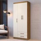 Guarda-roupa 3 Portas 2 Gavetas Amsterdã Multimóveis Cr4153 N