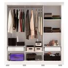 Guarda Roupa 3 Portas 2 Gavetas Com 8 Pés Branco New Glass