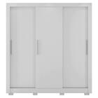 Guarda Roupa 3 Portas 2 Gavetas Com 8 Pés Branco New Glass