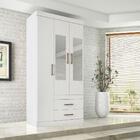 Guarda Roupa 3 Portas 2 Gavetas Com Espelho Star Santos Andir