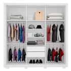 Guarda Roupa 3 Portas 2 Gavetas Com Pés Quadrado Residence D0