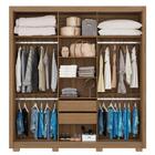 Guarda Roupa 3 Portas 2 Gavetas Com Pés Quadrado Residence D0