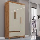 Guarda-roupa 3 Portas 2 Gavetas Dubai Plus Cinamomo/off-white