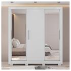 Guarda Roupa 3 Portas 2 Gavetas Espelho 8 Pés New Glass