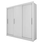 Guarda Roupa 3 Portas 2 Gavetas New Glass Branco Caemmun