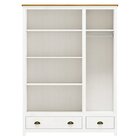 Guarda-roupa 3 Portas 2 Gavetas Topázio 100% Madeira Maciça B