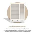 Guarda-roupa 3 Portas 2 Gavetas Topázio 100% Madeira Maciça B