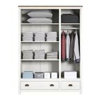 Guarda Roupa 3 Portas 2 Gavetas Topazio - Branco