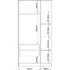 Guarda Roupa 3 Portas 2 Gavetas Urban  Níquel/níquel