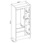 Guarda Roupa 3 Portas 2 Gavetas Wind D02 Ebano Touch - Mpozen