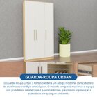 Guarda Roupa 3 Portas 2 Gavetas Wood  Angelin/blanc