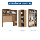 Guarda Roupa 3 Portas 2 Gavetas Wood  Branco Line