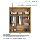 Guarda-roupa 3 Portas 2 Gavetaseta Com Espelho North Carvalho