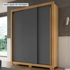 Guarda-roupa 3 Portas 2 Gavetaseta Sem Espelho North Carvalho