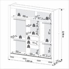 Guarda Roupa 3 Portas 3 Gavetas Cannes Cinamomo/off White