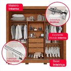 Guarda Roupa 3 Portas 3 Gavetas Cannes Cinamomo/off White