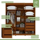 Guarda-roupa 3 Portas 3 Gavetas Saion Plus 1 Porta Glass Com