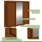 Guarda-roupa 3 Portas 3 Gavetas Saion Plus 1 Porta Glass Com