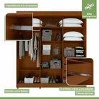 Guarda-roupa 3 Portas 3 Gavetas Saion Plus Com Pés