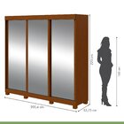 Guarda-roupa 3 Portas 3 Gavetas Saion Plus Super Glass Com Pés