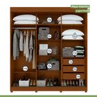 Guarda-roupa 3 Portas 3 Gavetas Saion Plus Super Glass Com Pés