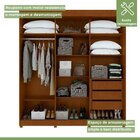 Guarda-roupa 3 Portas 3 Gavetas Saion Plus Super Glass Com Pés