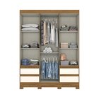 Guarda-roupa 3 Portas 4 Gavetas Com Kit Espelho B55 Nature/of