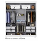 Guarda Roupa 3 Portas 4 Gavetas Com Pés Serenity Yescasa Bran