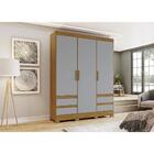 Guarda-roupa 3 Portas 4 Gavetas Itália Multimóveis Cr4022 Nat