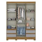 Guarda-roupa 3 Portas 4 Gavetas Itália Multimóveis Cr4022 Nat
