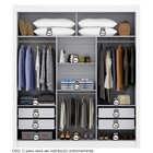 Guarda Roupa 3 Portas 4 Gavetas Serenity Yescasa Branco