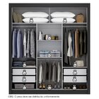 Guarda Roupa 3 Portas 4 Gavetas Serenity Yescasa Preto