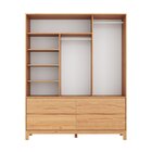 Guarda-roupa 3 Portas 4 Gavetas Square Natural Pine