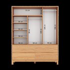 Guarda-roupa 3 Portas 4 Gavetas Square Natural Pine