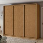 Guarda-roupa 3 Portas 6 Gavetas 100% Mdf Spazio Amêndoa Clean