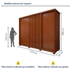 Guarda Roupa 3 Portas 6 Gavetas 6 Prateleiras 100% Mdf Com Pé