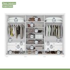 Guarda Roupa 3 Portas 6 Gavetas Com Pés Dante Yescasa