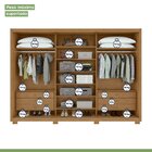 Guarda Roupa 3 Portas 6 Gavetas Com Pés Dante Yescasa