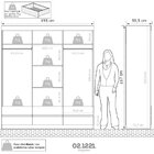 Guarda Roupa 3 Portas 6 Gavetas Elegance Batrol Móveis Preto