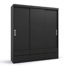 Guarda Roupa 3 Portas 6 Gavetas Elegance Batrol Móveis Preto