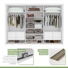 Guarda Roupa 3 Portas 6 Gavetas Super Glass Dante Yescasa