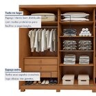 Guarda Roupa 3 Portas 6 Prateleiras 6 Gavetas Com Pés 100% Md