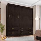 Guarda Roupa 3 Portas 7 Gavetas Casal Café 3702095 Araplac