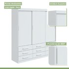 Guarda-roupa 3 Portas 9 Gavetas Anne