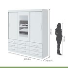 Guarda-roupa 3 Portas 9 Gavetas Anne